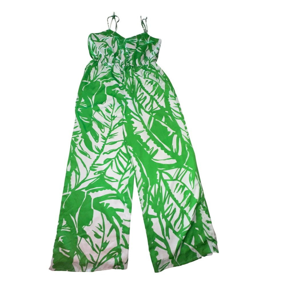 Lilly Pulitzer Target 20th‎ Ann. Collection Boom Boom Green Leaf Jumpsuit Large
